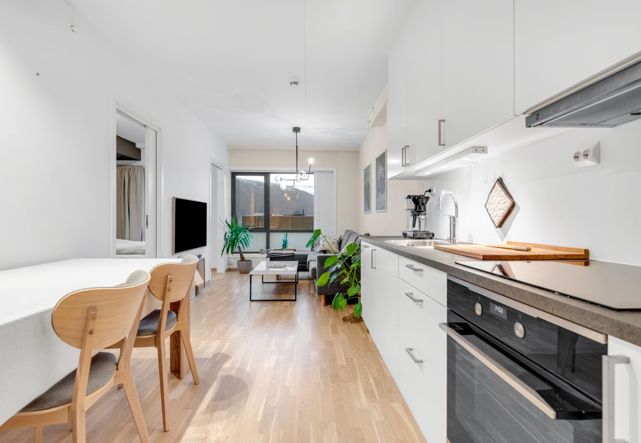 Apartment in Tromsø - Moderne sentral toppleilighet med utsikt til fjellheisen og Tromsdalstind