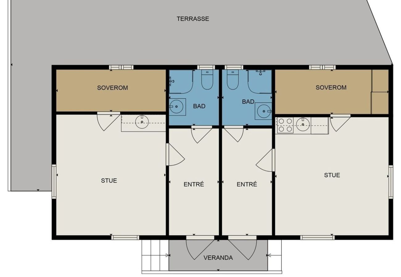Cottage in Stamsund - Waterfront Twin Cabin A