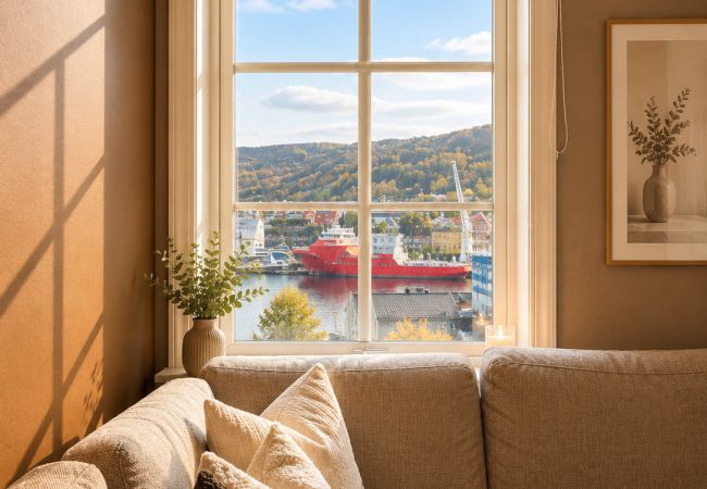 Apartment in Bergen - Bright Nordic apartment with sea & mountain views