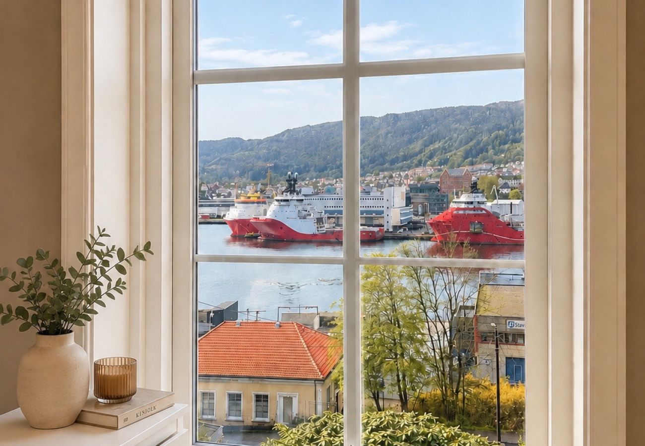 Apartment in Bergen - Bright Nordic apartment with sea & mountain views