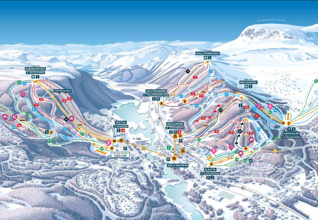 Cottage in Hol - Large family-friendly ski-in/ski-out cabin in Geilo