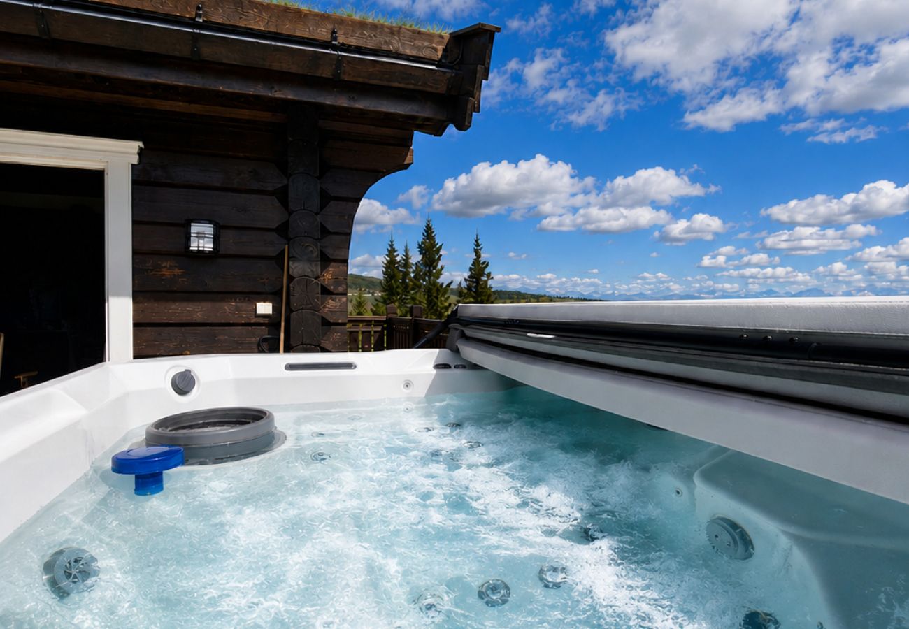 Hytte i Gol - Drømmehytte på fjellet med jacuzzi og utsikt