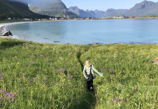 Hytte i Flakstad - Nordbo - unik plass med utsikt over Rambergstranda Hytte i Flakstad - Nordbo - unik plass med utsikt over Rambergstranda