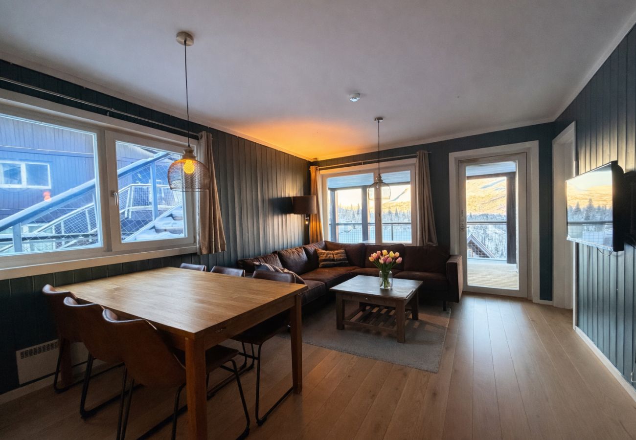 Leilighet i Hemsedal - Ski in/ski out med badstu og moderne fjellkomfort