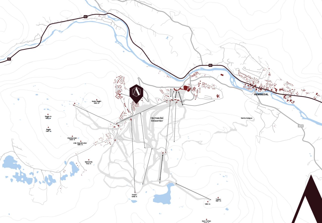 Hus i Hemsedal - Eksklusivt chalet rett ved skibakken i Hemsedal